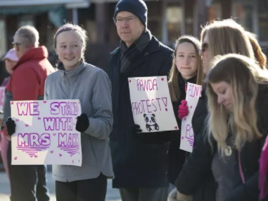 Protest at St. Anthony of Padua Catholic Church