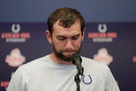 Andrew Luck informing the press on his decision to retire
