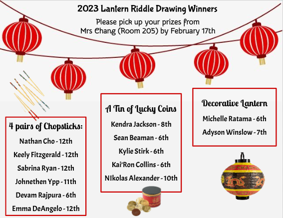 Chinese New Year Draw Winners