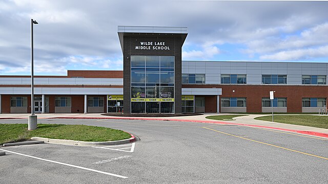 Wilde Lake Middle School entrance, Columbia, MD